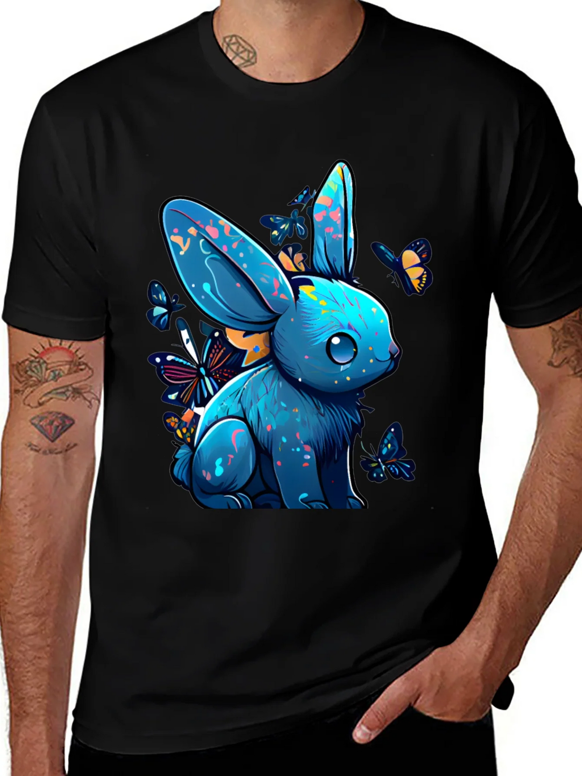 Vibrant Bunny Graphic Tee product image 1