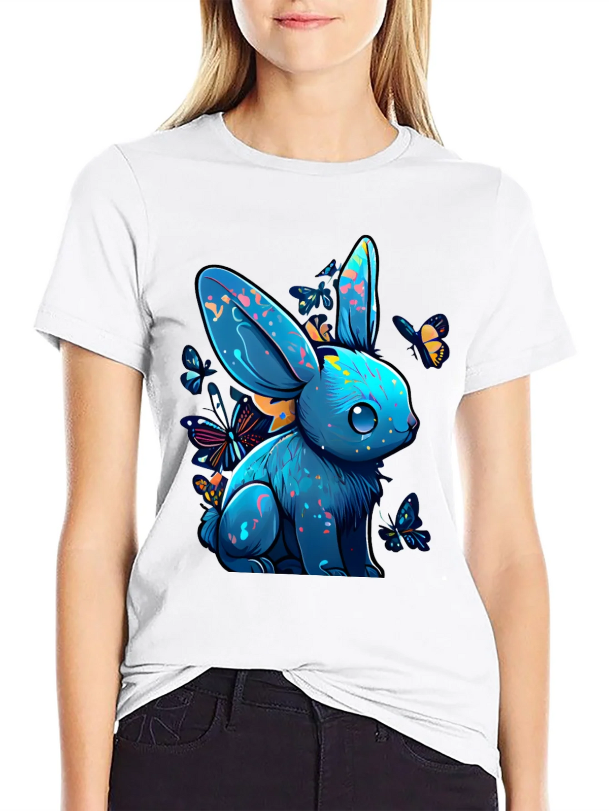 Vibrant Bunny Graphic Tee product image 11