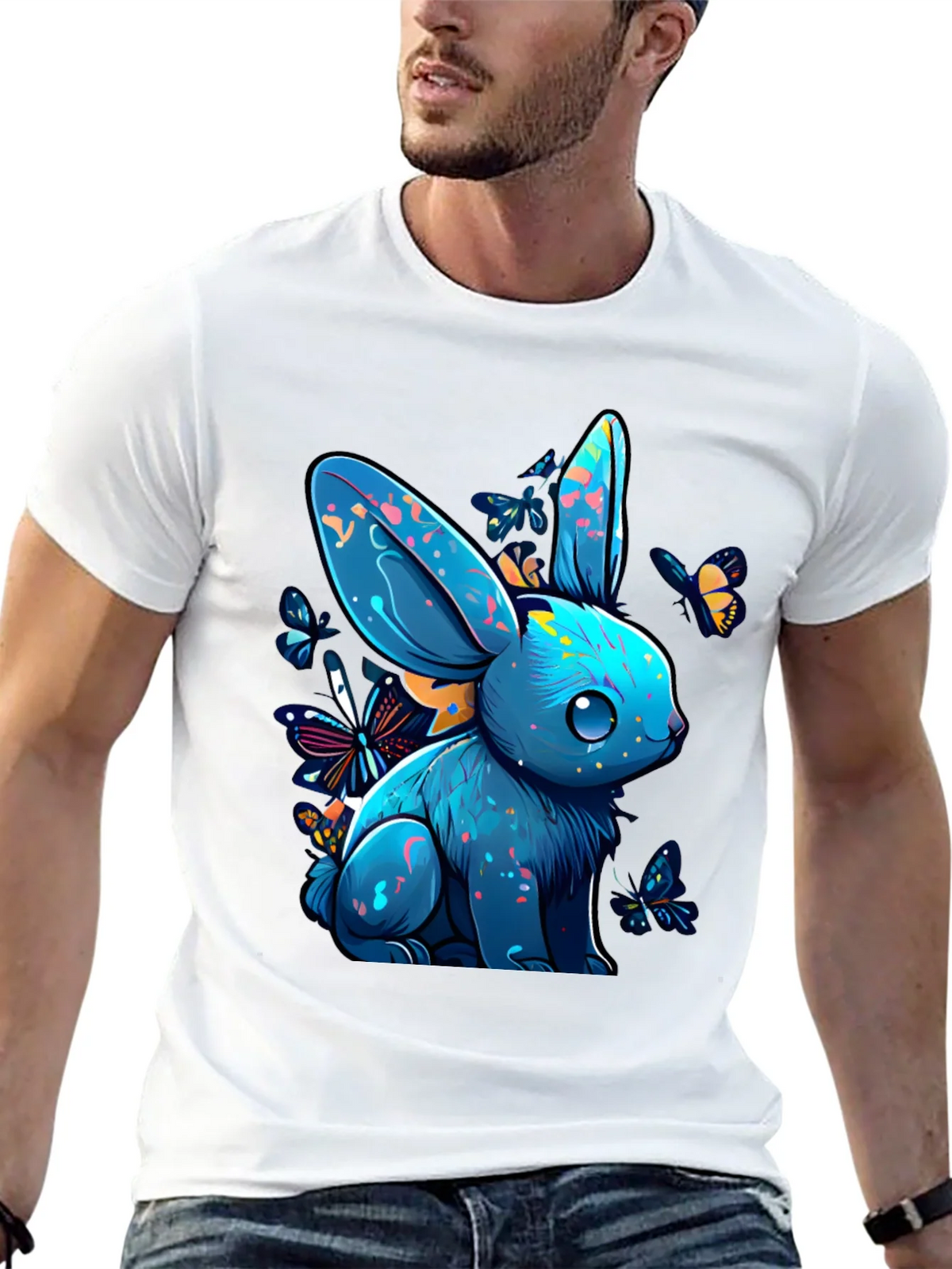 Vibrant Bunny Graphic Tee product image 4