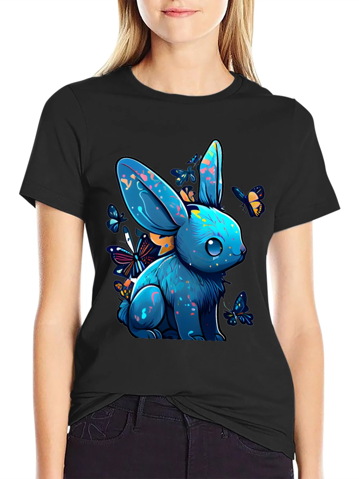 Vibrant Bunny Graphic Tee product image 5