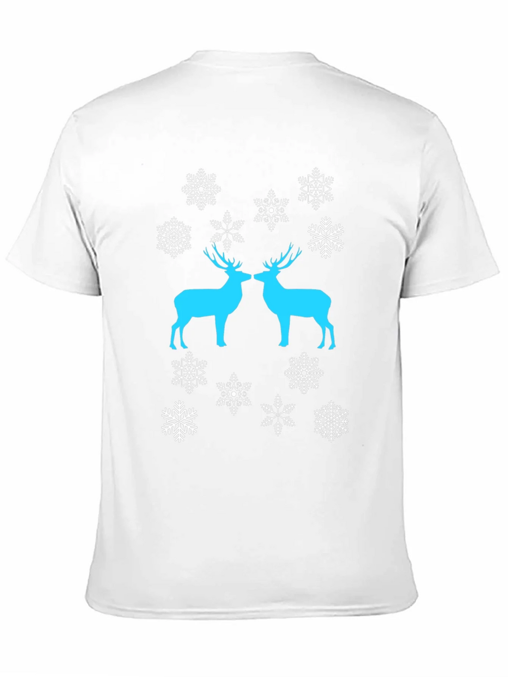 Festive Deer Snowflake Graphic Tee - Black product image 1