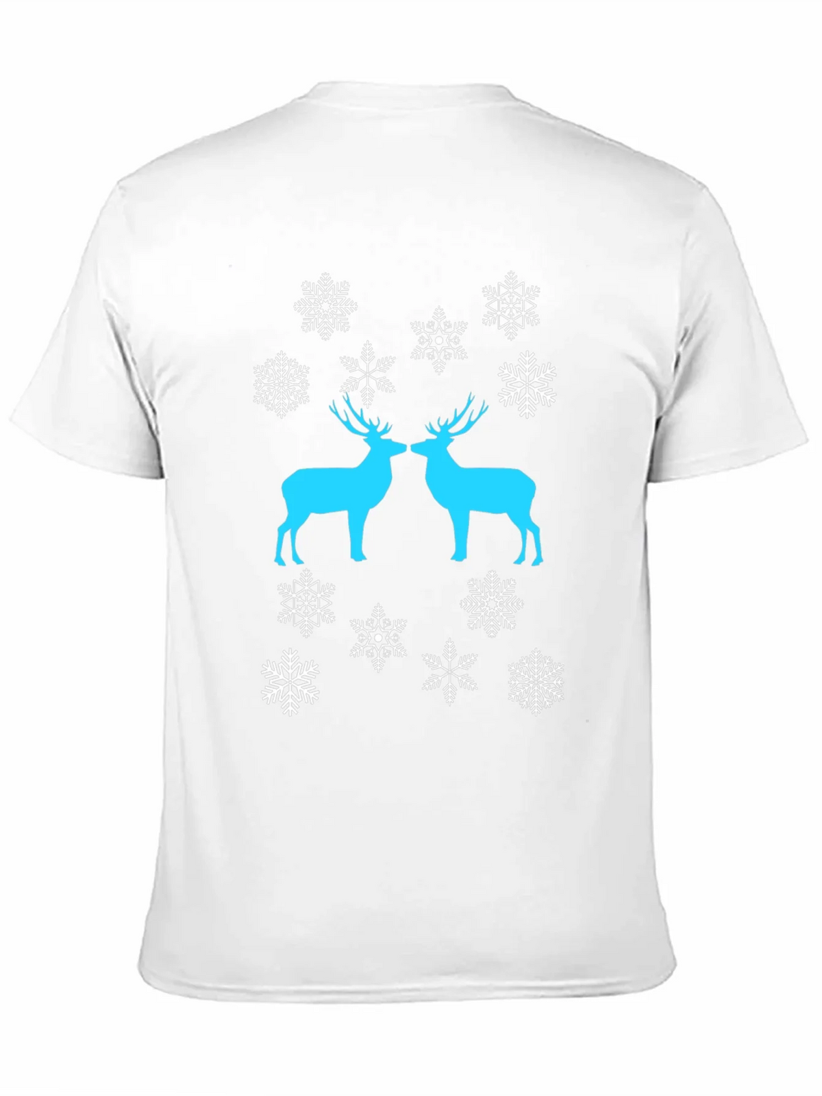 Festive Deer Snowflake Graphic Tee - Black product image 1
