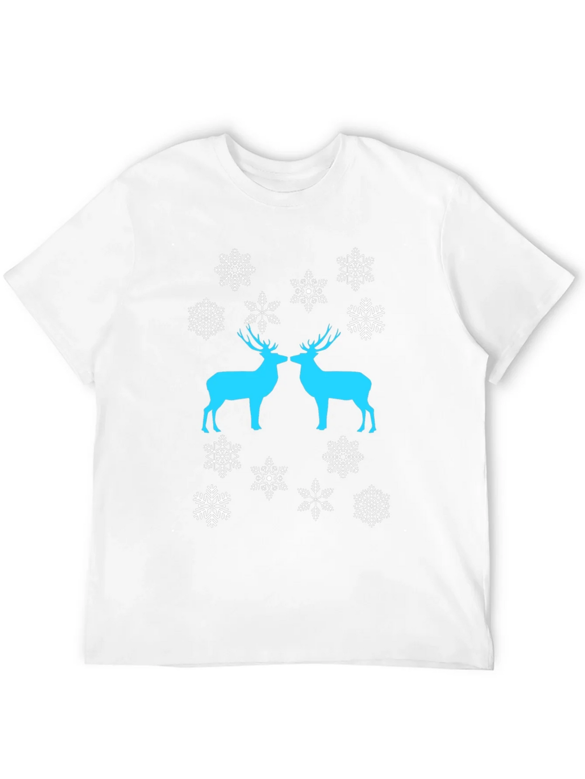 Festive Deer Snowflake Graphic Tee - Black product image 2