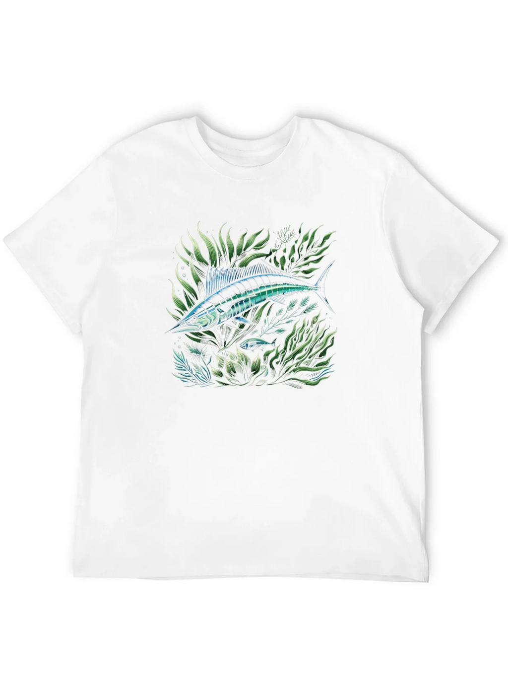 Marlin Fish Graphic Tee - Black Cotton T-Shirt product image 3