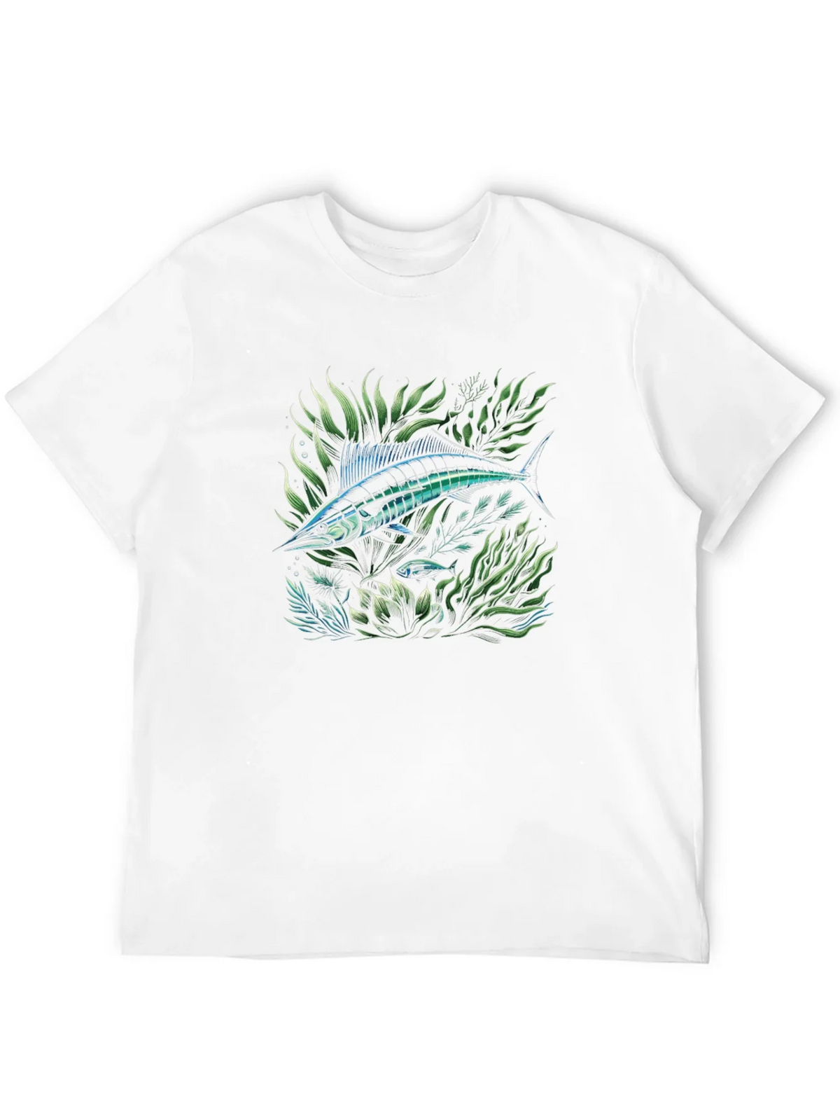 Marlin Fish Graphic Tee - Black Cotton T-Shirt product image 3