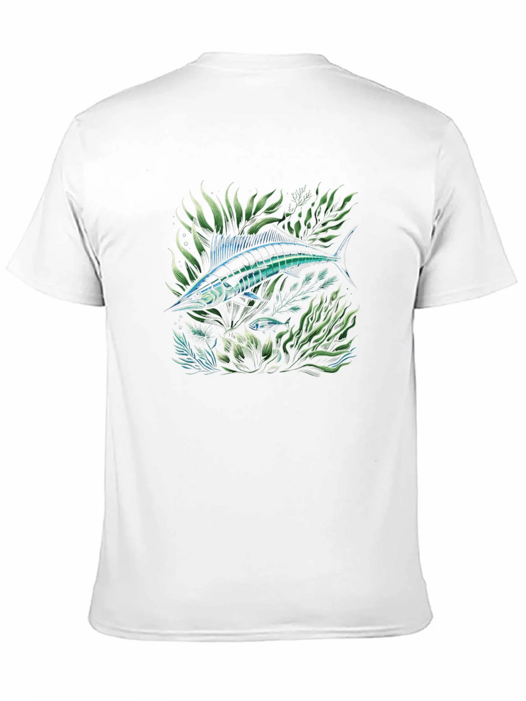 Marlin Fish Graphic Tee - Black Cotton T-Shirt product image 2