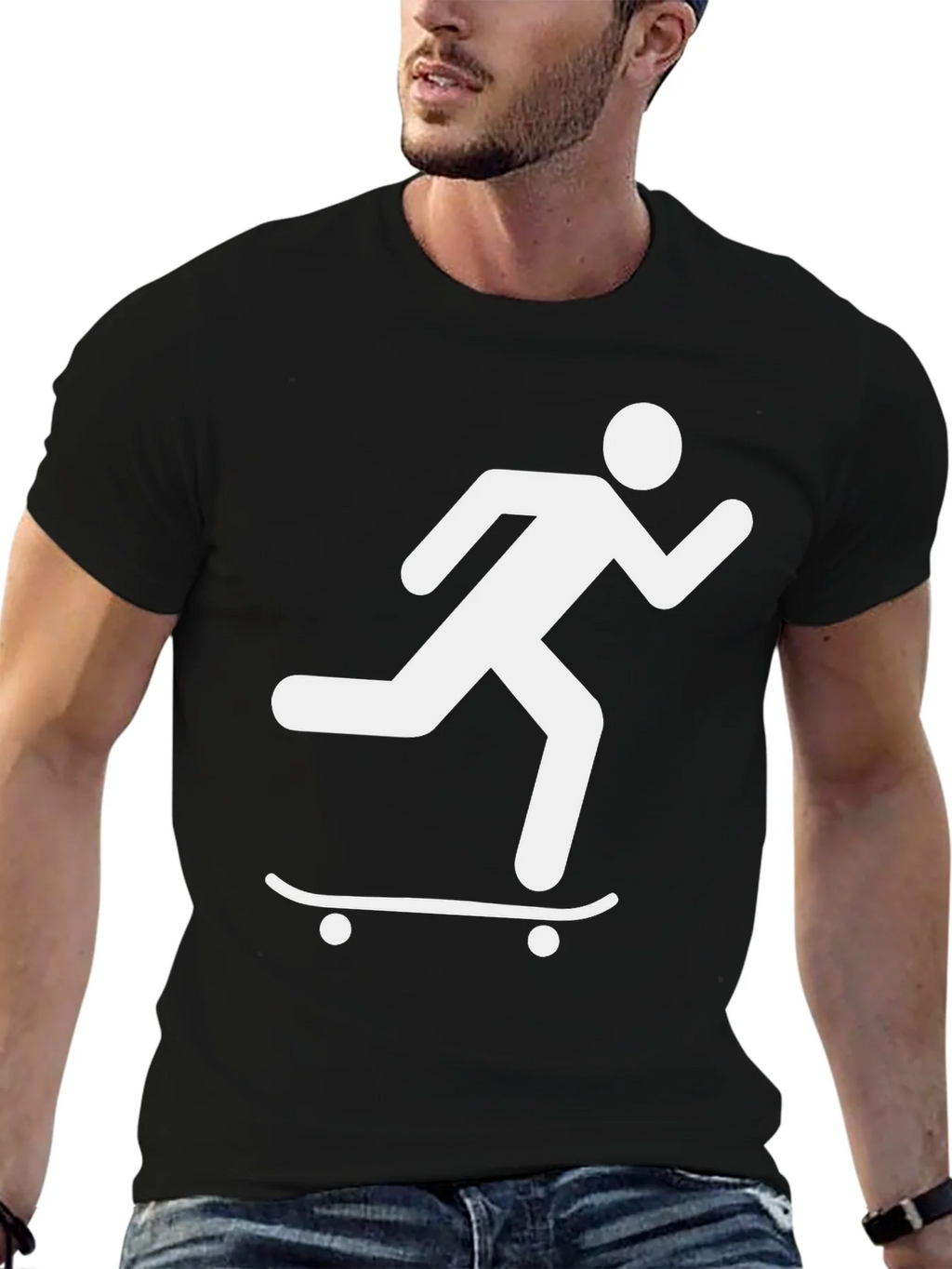 Skateboard Runner Graphic Tee - Black product image 9