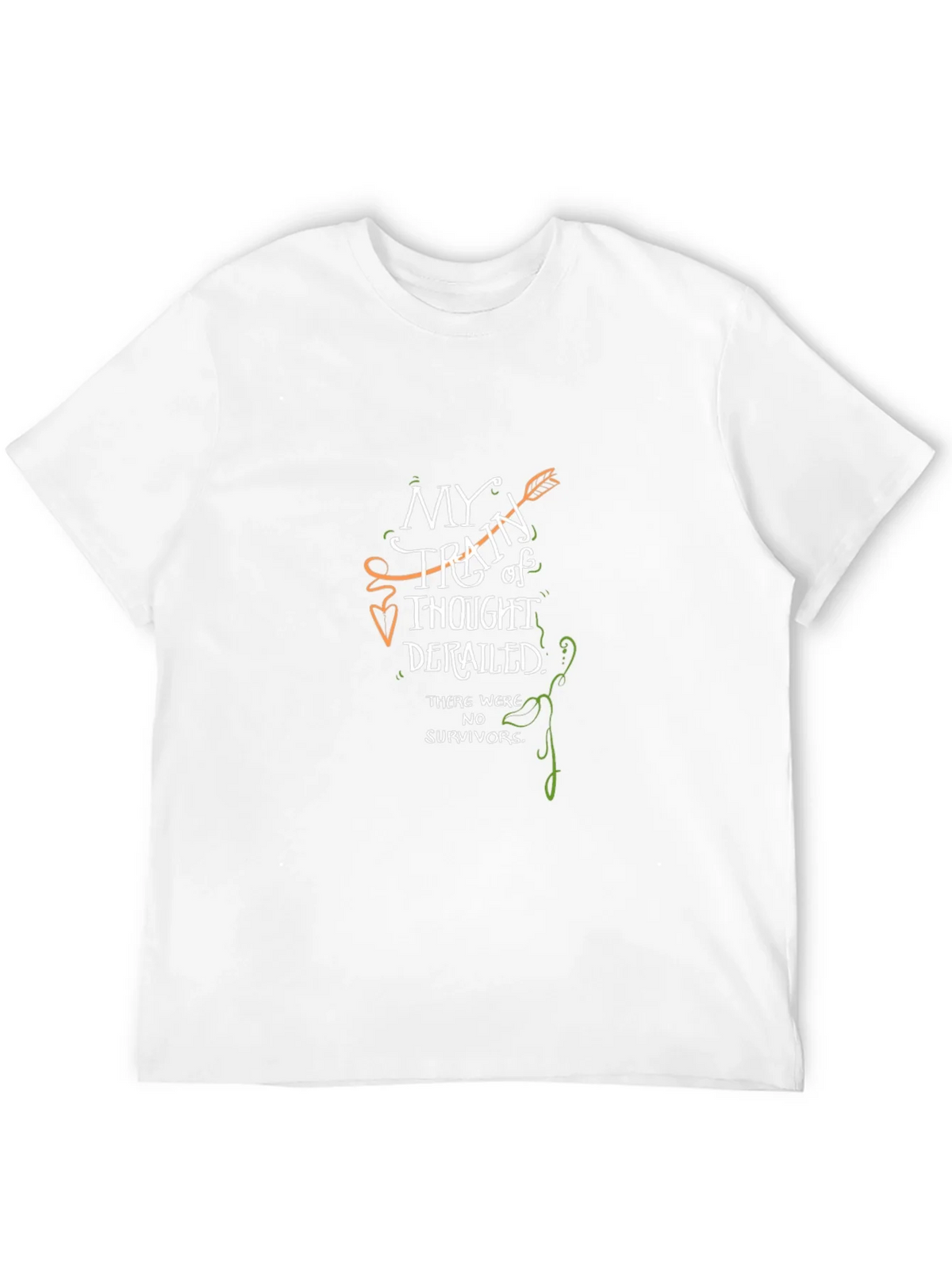 My Train of Thought Derailed Novelty Graphic T-Shirt product image 3