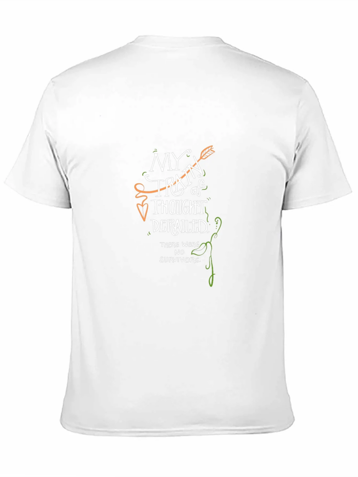 My Train of Thought Derailed Novelty Graphic T-Shirt product image 2