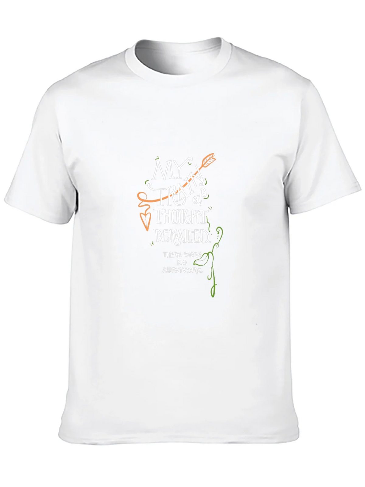 My Train of Thought Derailed Novelty Graphic T-Shirt product image 12