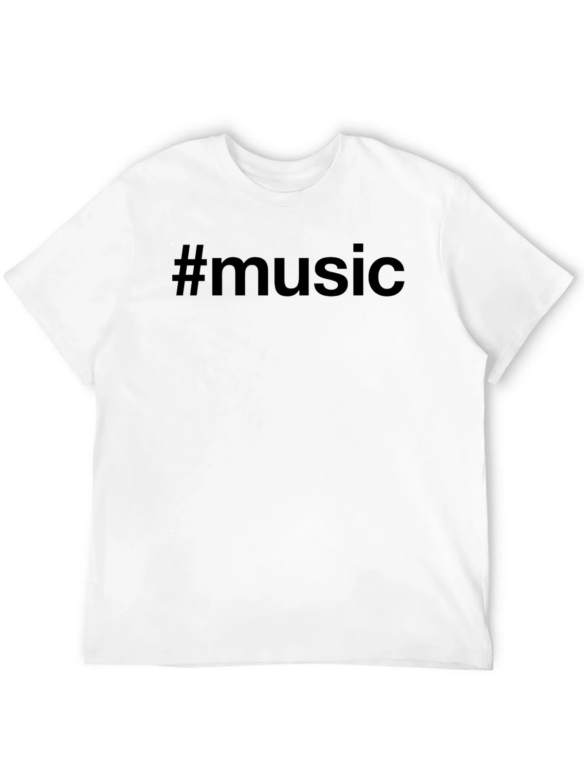 #Music Black T-Shirt - Trendy Casual Wear product image 2