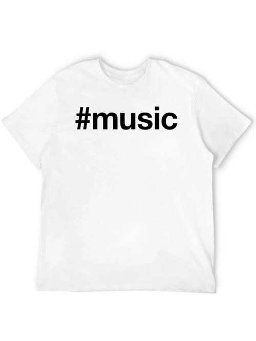 #Music Black T-Shirt - Trendy Casual Wear product image 2