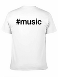 #Music Black T-Shirt - Trendy Casual Wear product image 1