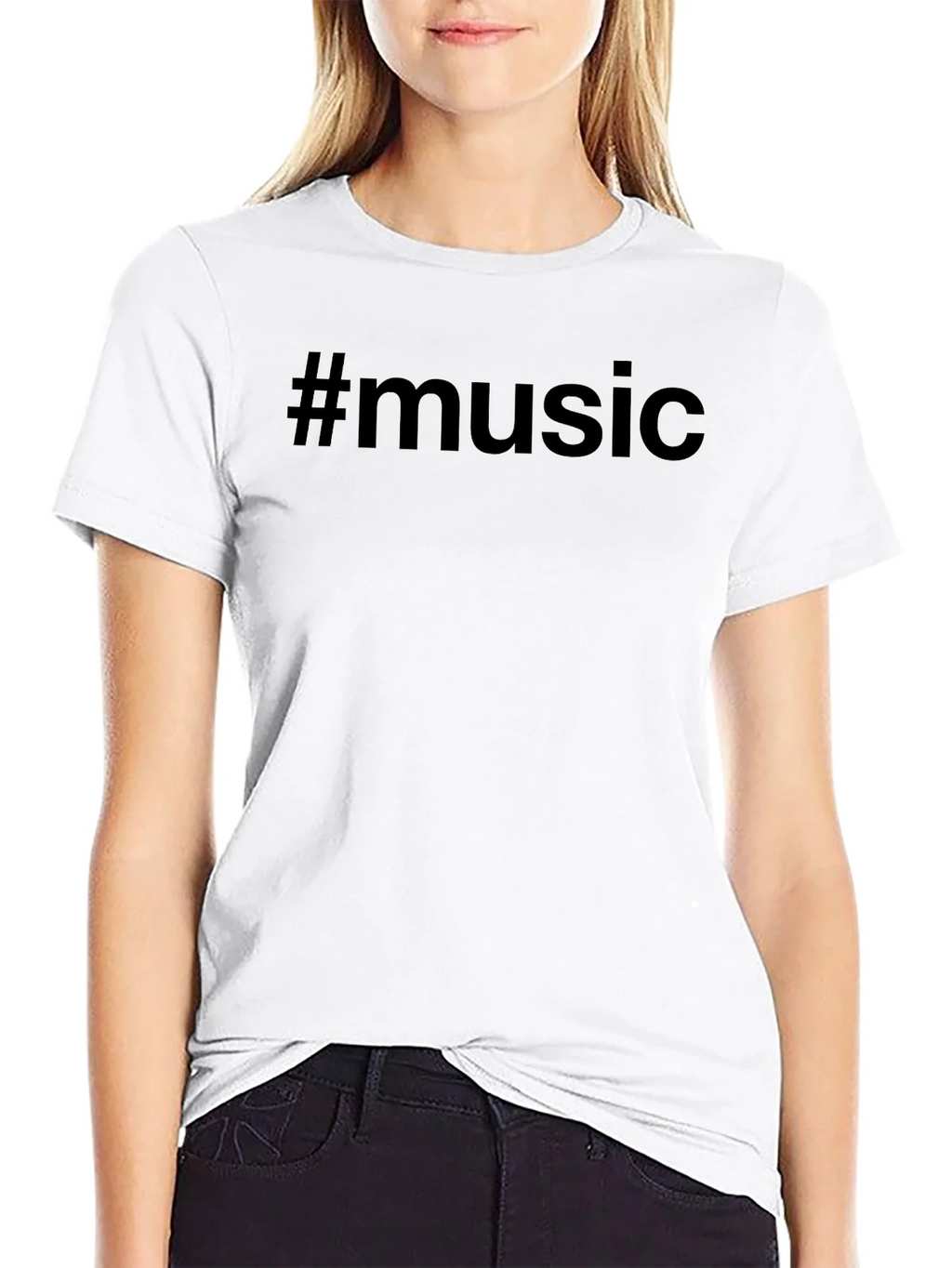 #Music Black T-Shirt - Trendy Casual Wear product image 9