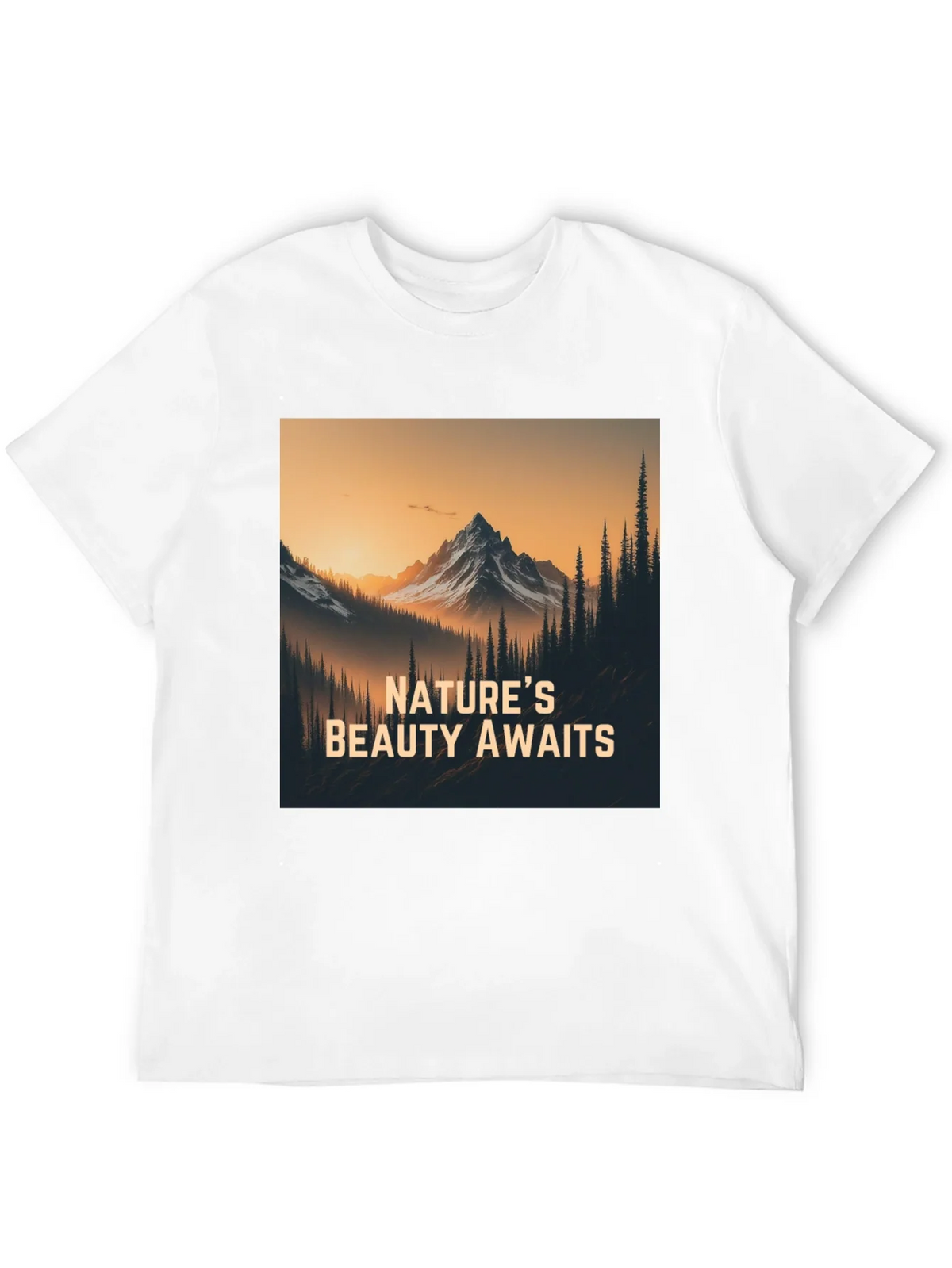 Natures Beauty Awaits Black Graphic Tee product image 3