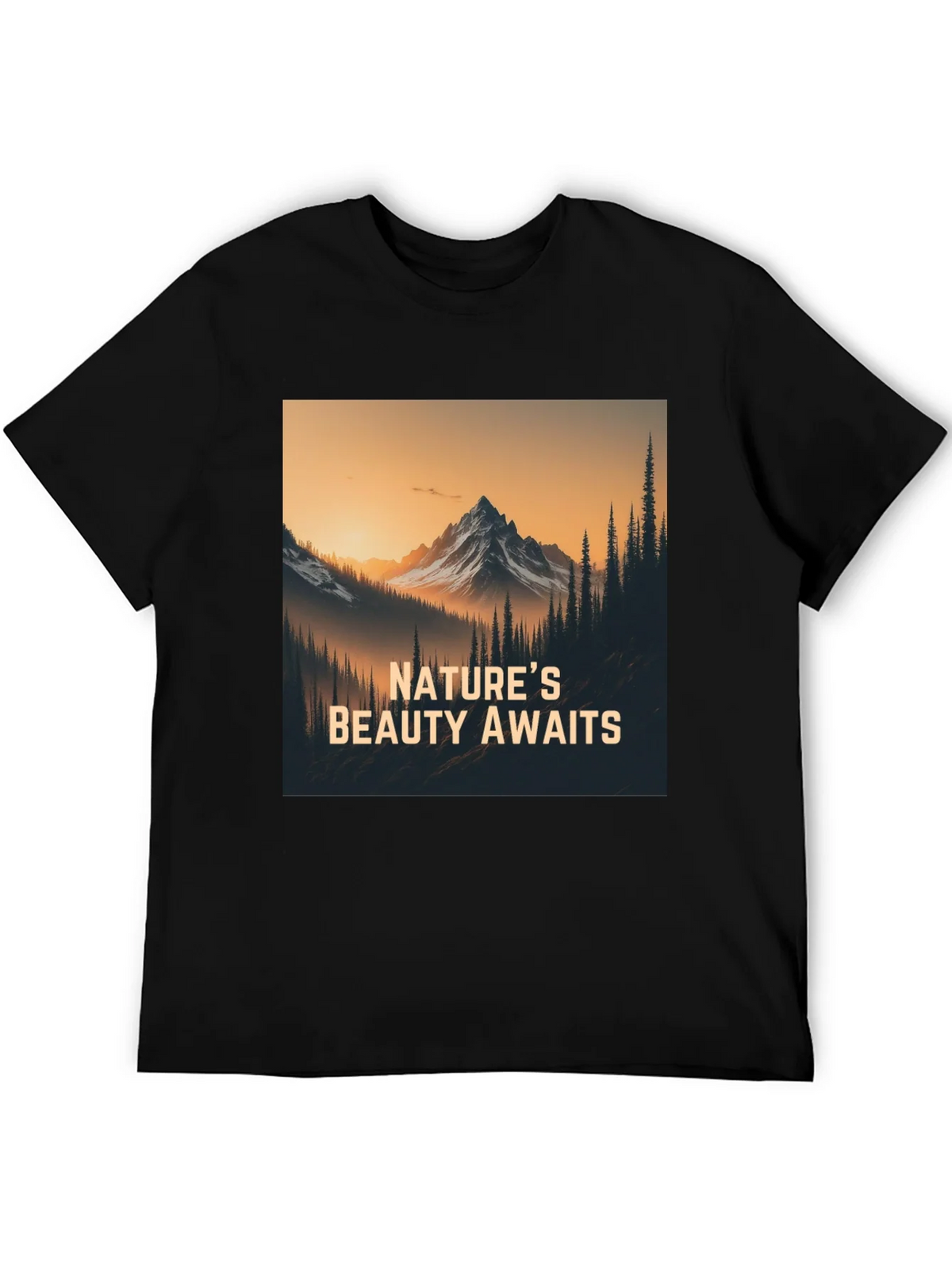 Natures Beauty Awaits Black Graphic Tee product image 8