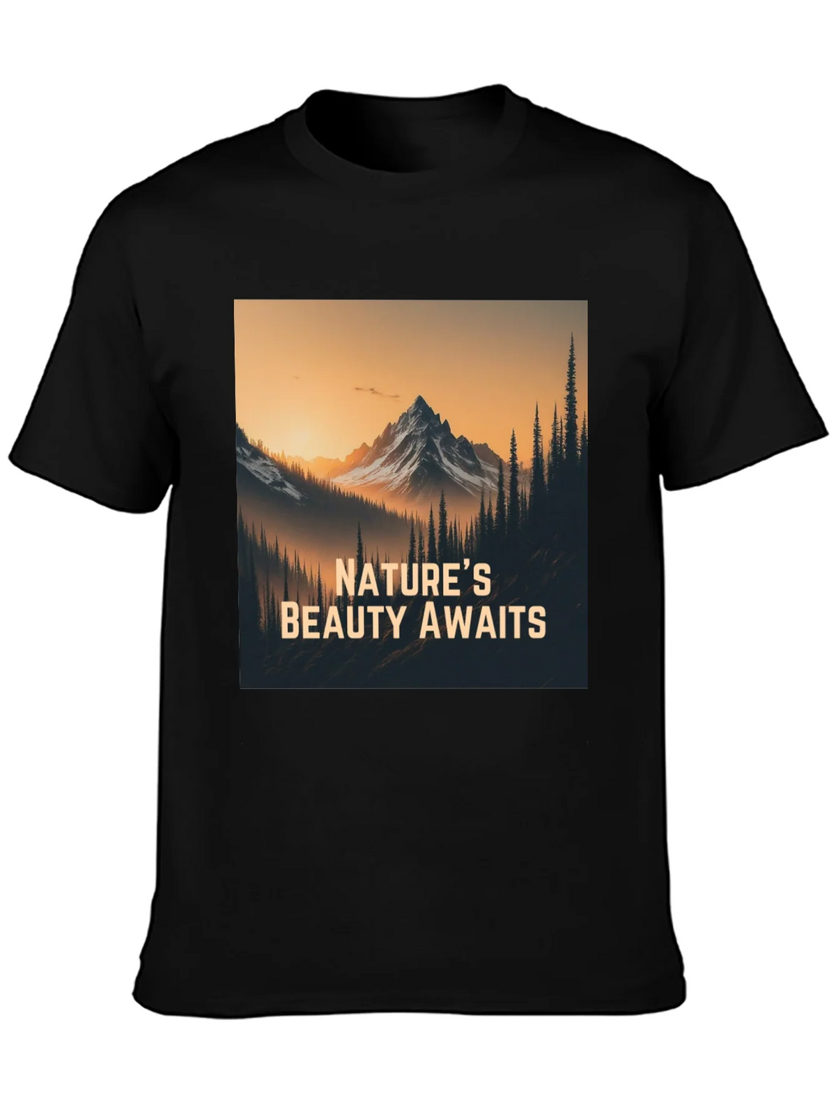 Natures Beauty Awaits Black Graphic Tee product image 6