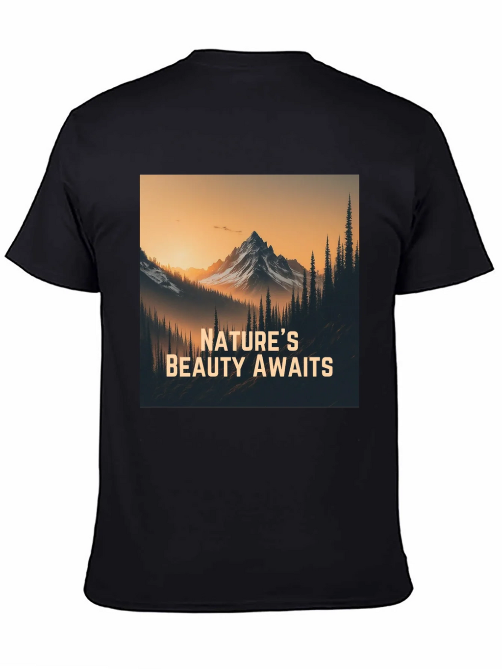 Natures Beauty Awaits Black Graphic Tee product image 7