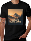 Natures Beauty Awaits Black Graphic Tee product image 1