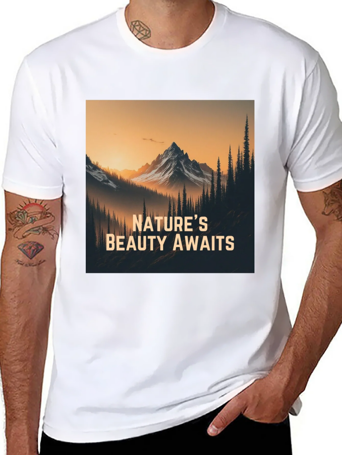 Natures Beauty Awaits Black Graphic Tee product image 10