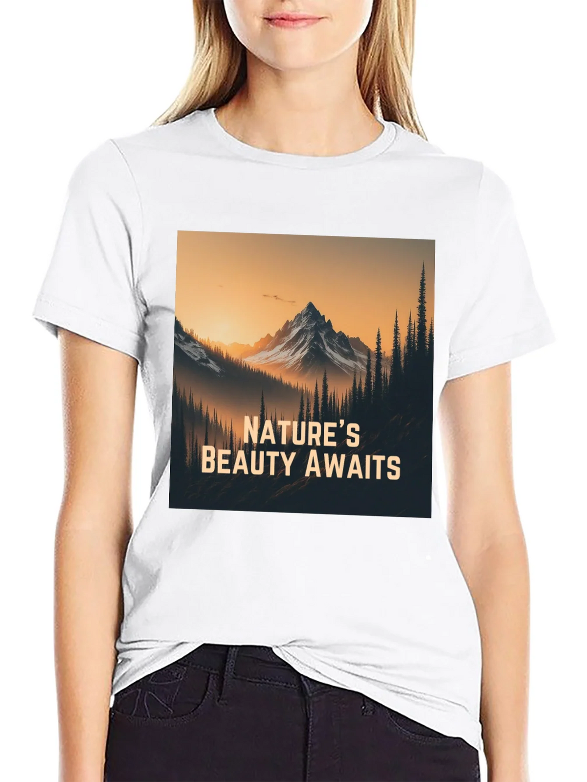 Natures Beauty Awaits Black Graphic Tee product image 11