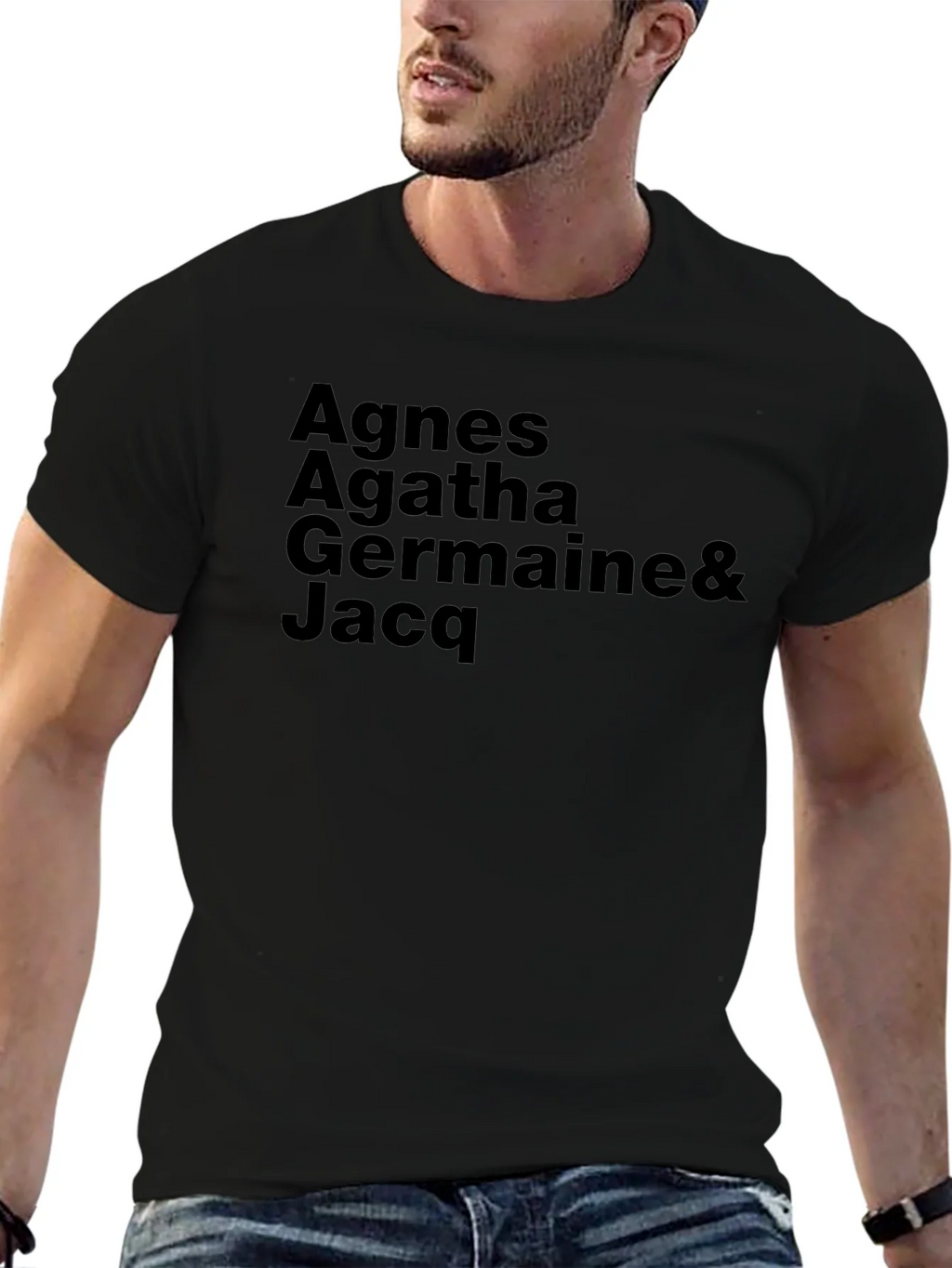 Agnes Agatha Germaine & Jacq Black T-Shirt product image 9