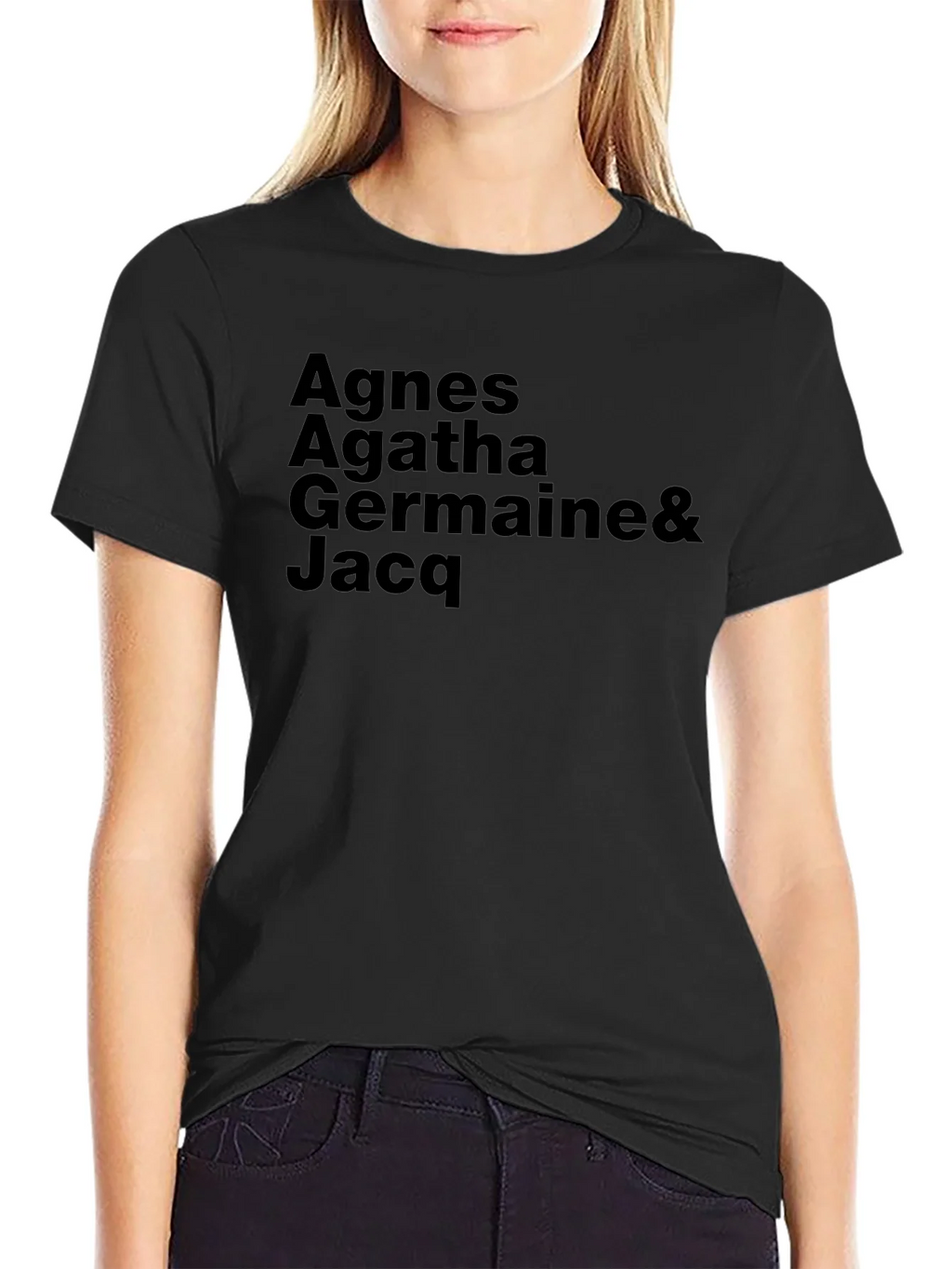 Agnes Agatha Germaine & Jacq Black T-Shirt product image 5