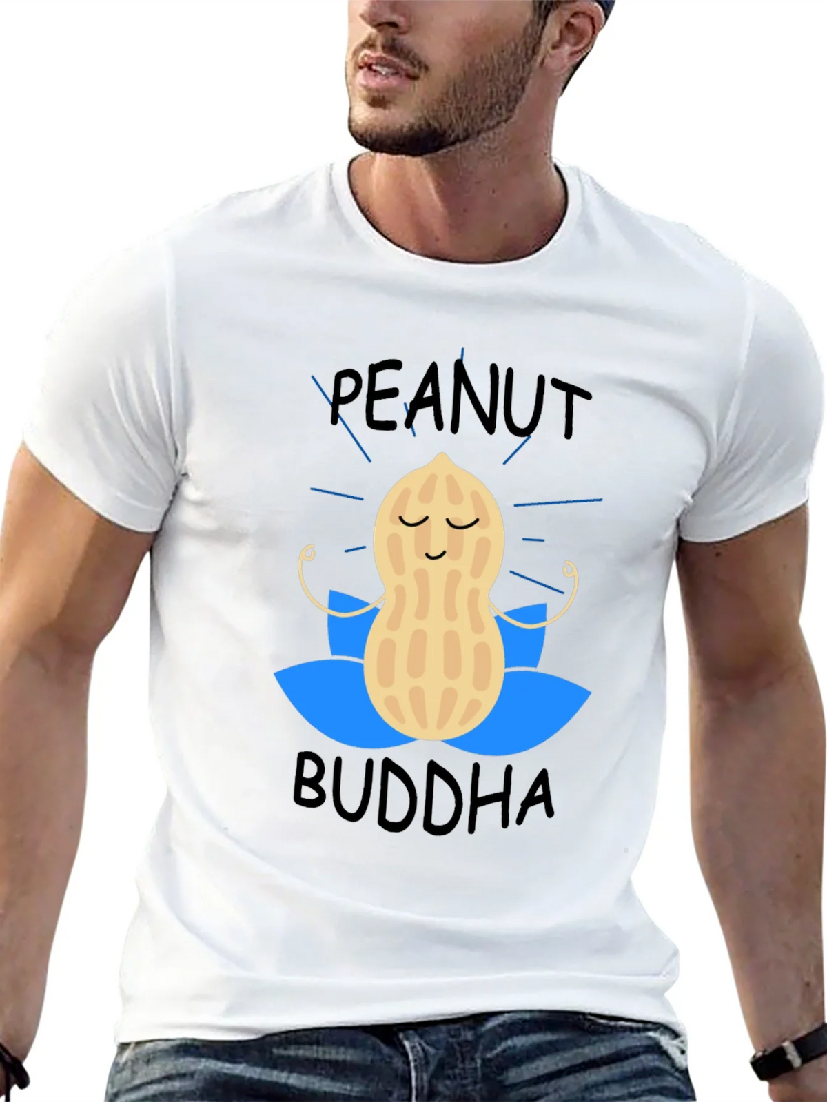 Peanut Buddha T-Shirt - Meditating Nut Tee product image 4
