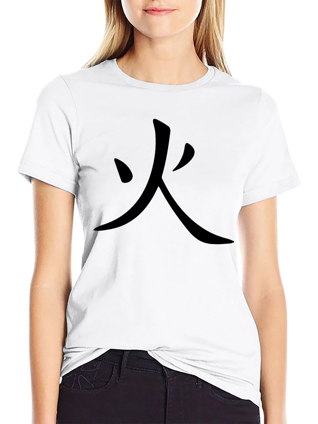 Fire Kanji Black T-Shirt - Japanese Inspired Design product image 11
