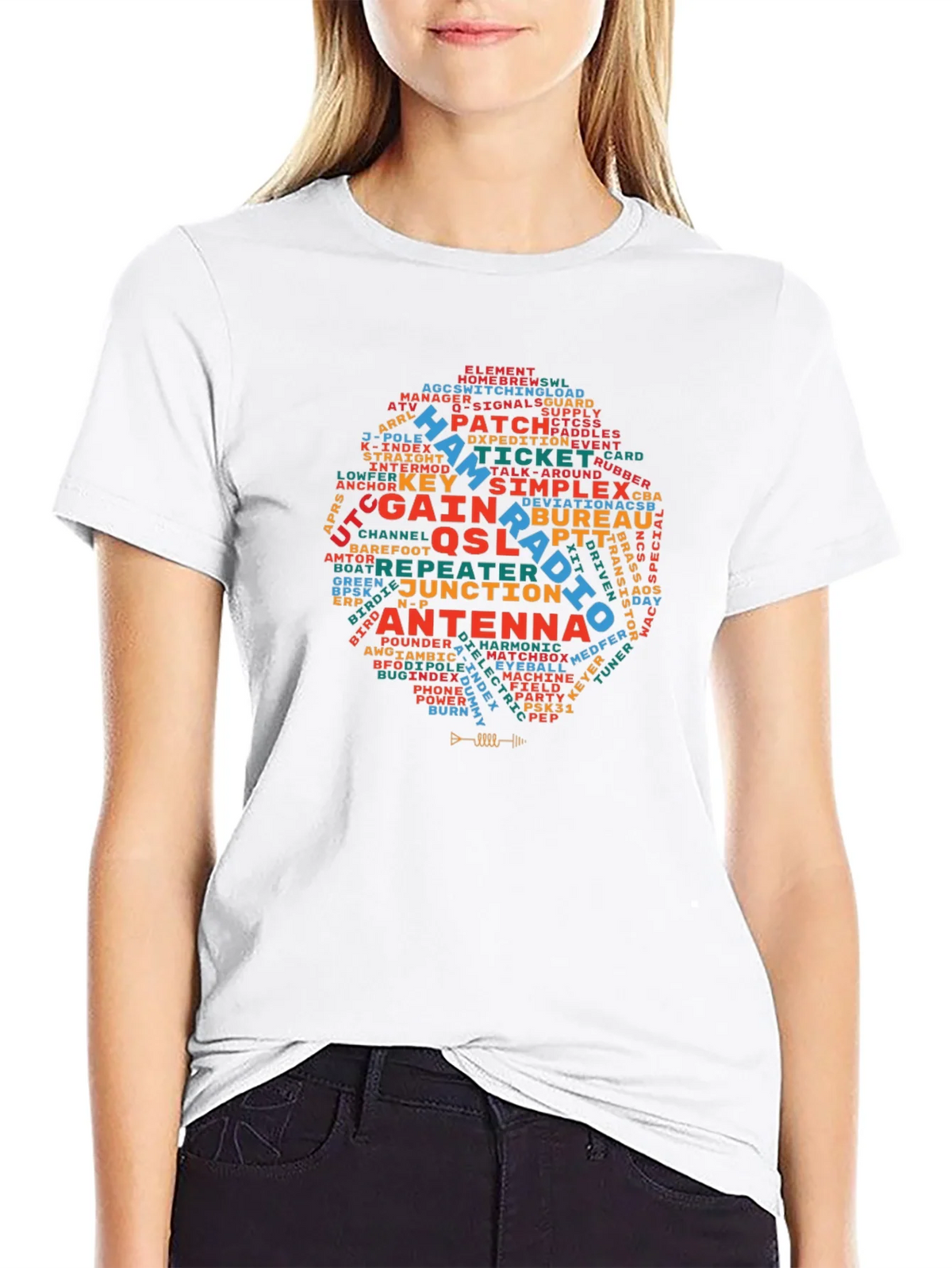 Ham Radio Operator T-Shirt - Amateur Word Cloud Design product image 11