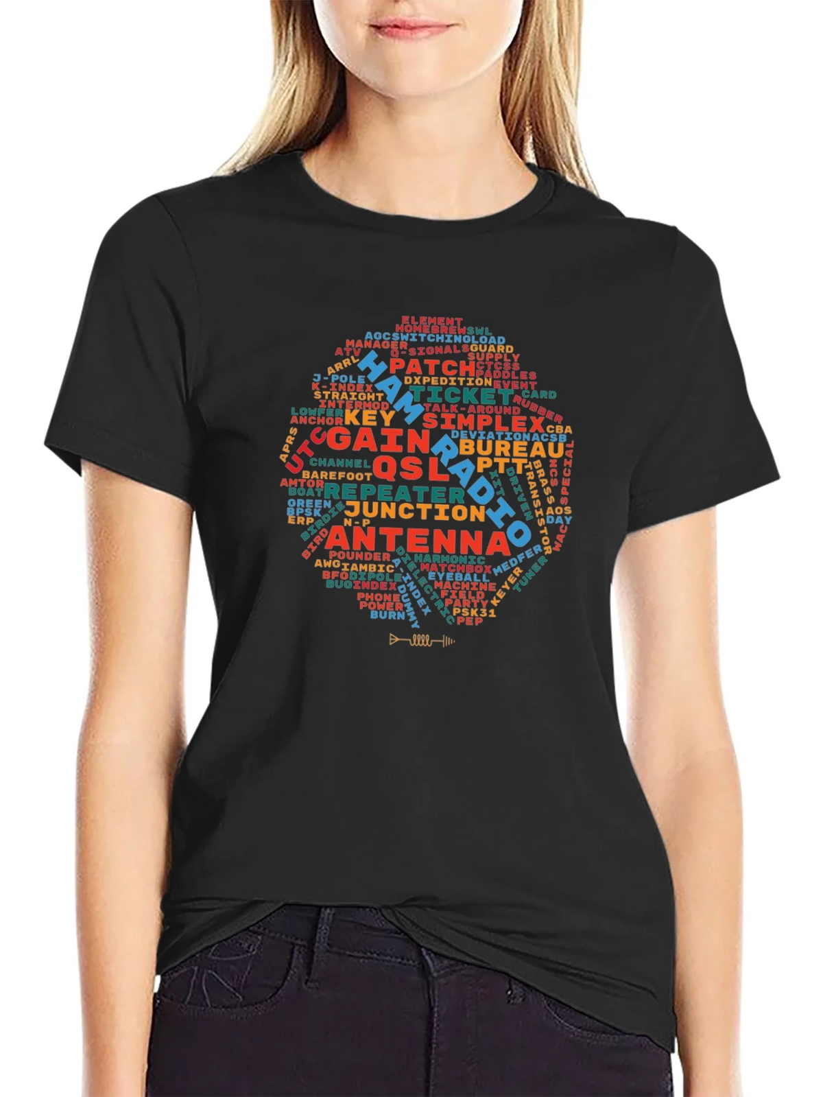 Ham Radio Operator T-Shirt - Amateur Word Cloud Design product image 5