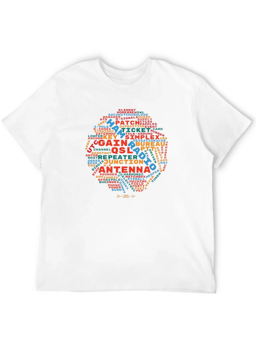Ham Radio Operator T-Shirt - Amateur Word Cloud Design product image 3