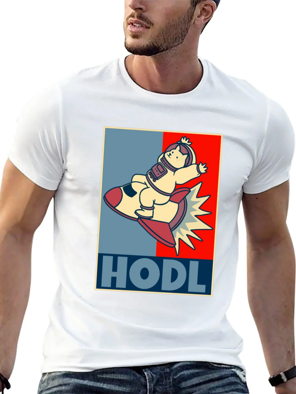 HODL Astronaut Cat T-Shirt - Crypto Moonshot! product image 4