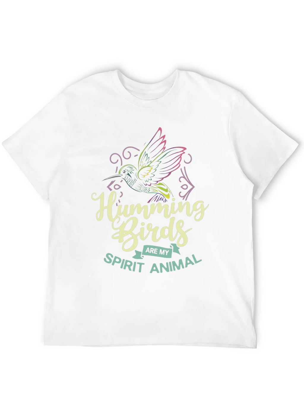 Hummingbird Spirit Animal Graphic Tee - Black Cotton Shirt product image 3