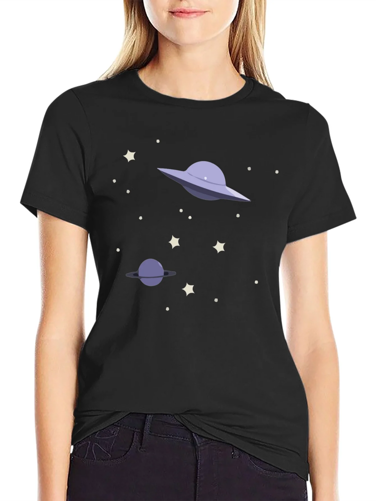 Space Galaxy UFO Graphic T-Shirt product image 5