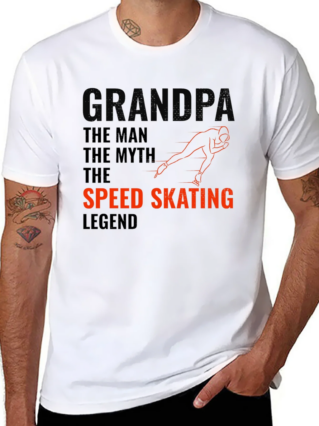 Grandpa Speed Skating Legend T-Shirt product image 10