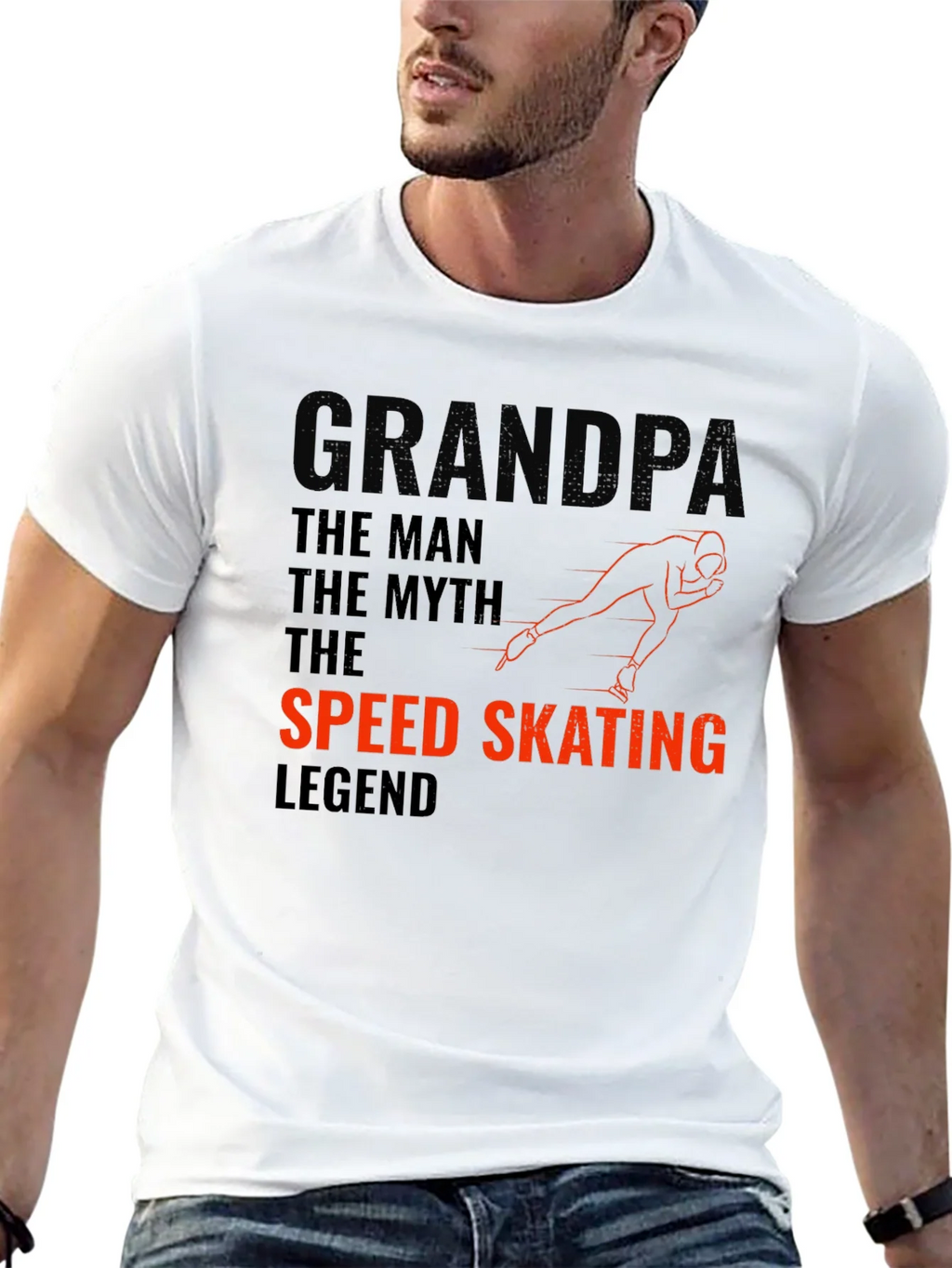 Grandpa Speed Skating Legend T-Shirt product image 4