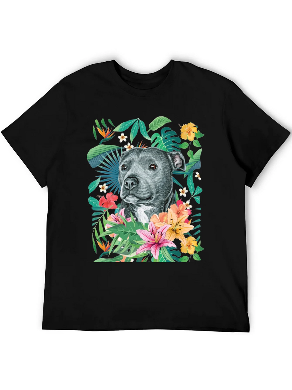 Tropical Pitbull Graphic Tee product image 8