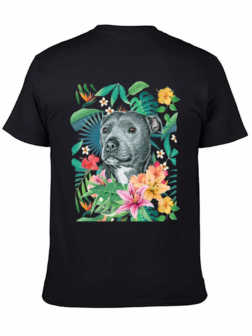 Tropical Pitbull Graphic Tee product image 7