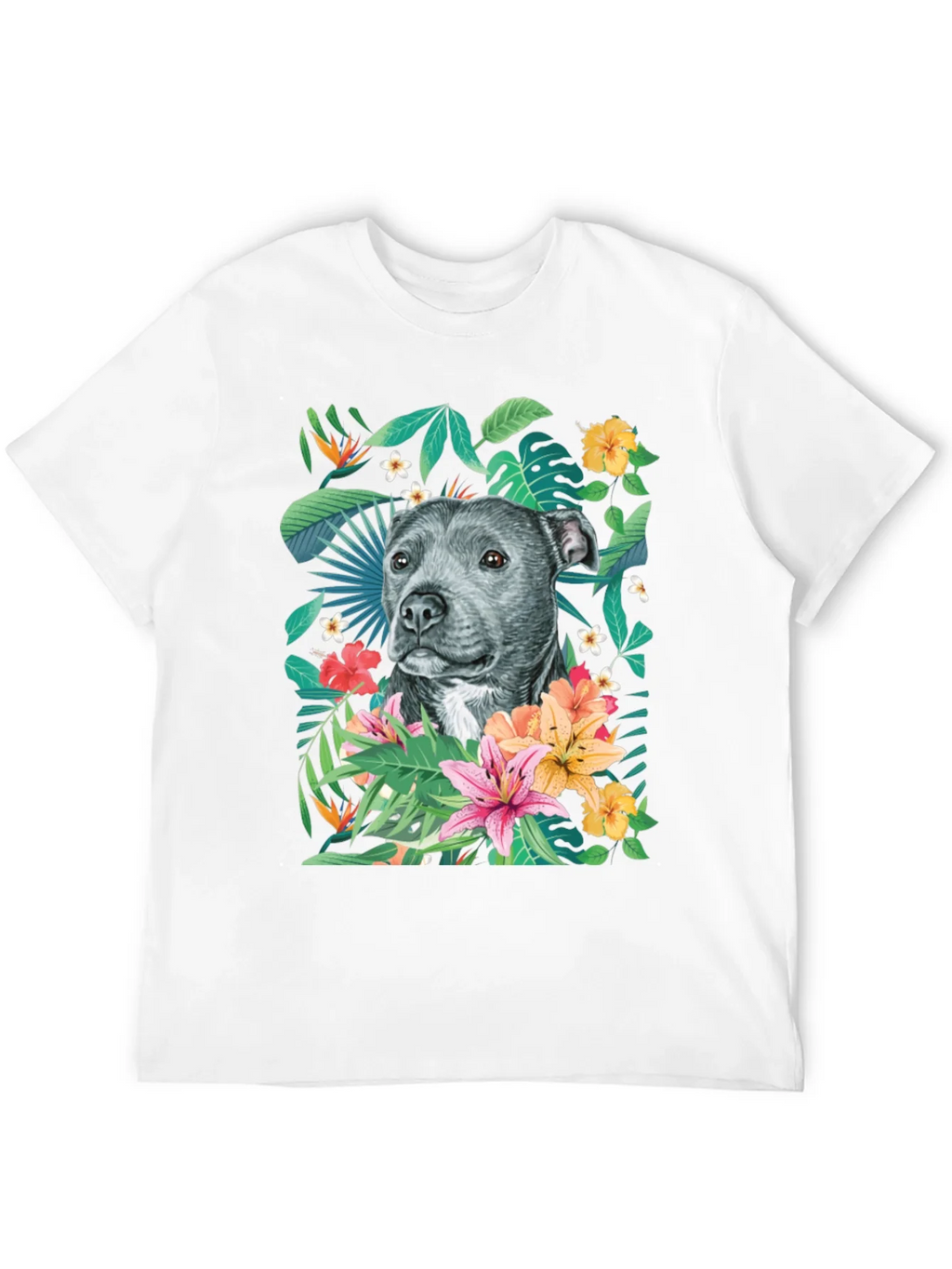 Tropical Pitbull Graphic Tee product image 3
