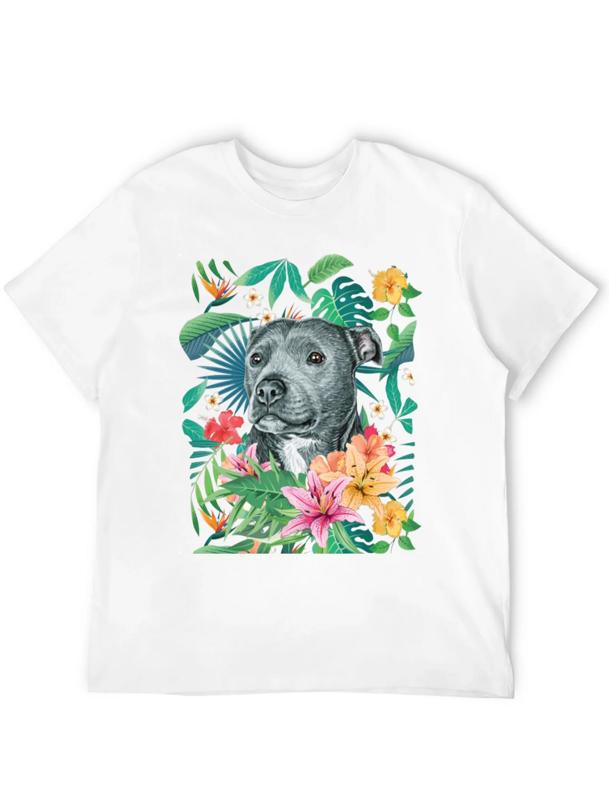 Tropical Pitbull Graphic Tee product image 3