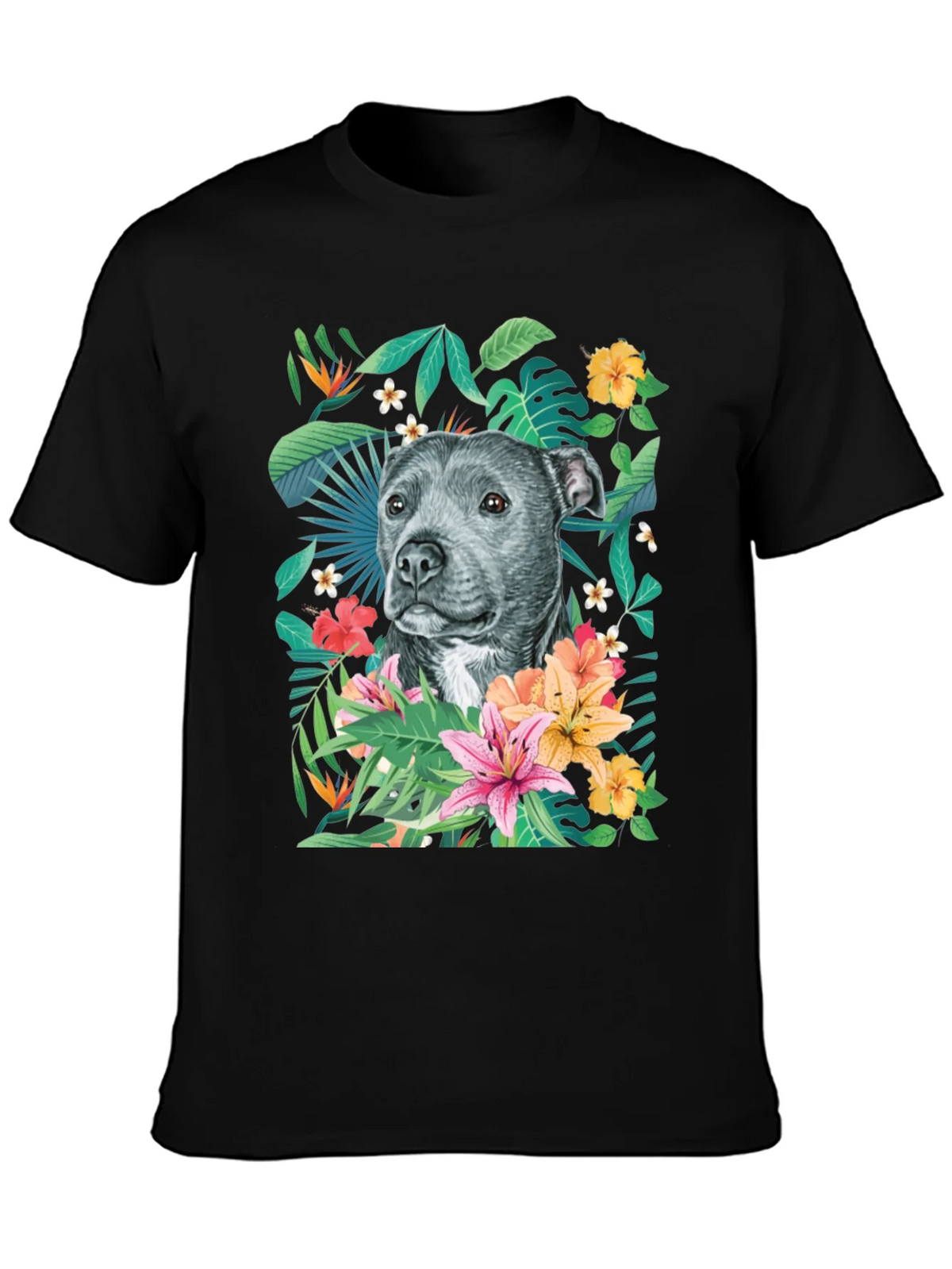 Tropical Pitbull Graphic Tee product image 6