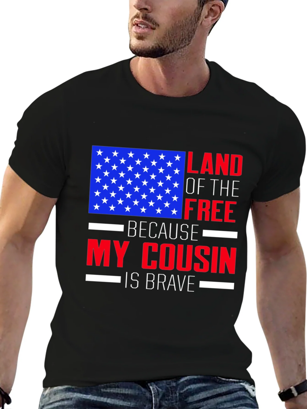 Land of the Free Cousin T-Shirt - Patriotic Pride product image 9