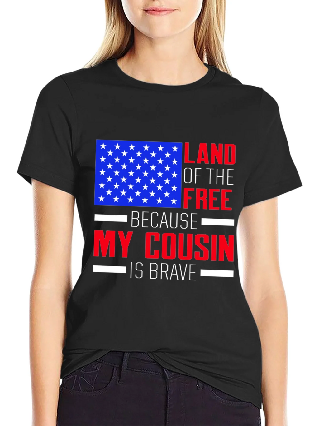 Land of the Free Cousin T-Shirt - Patriotic Pride product image 5