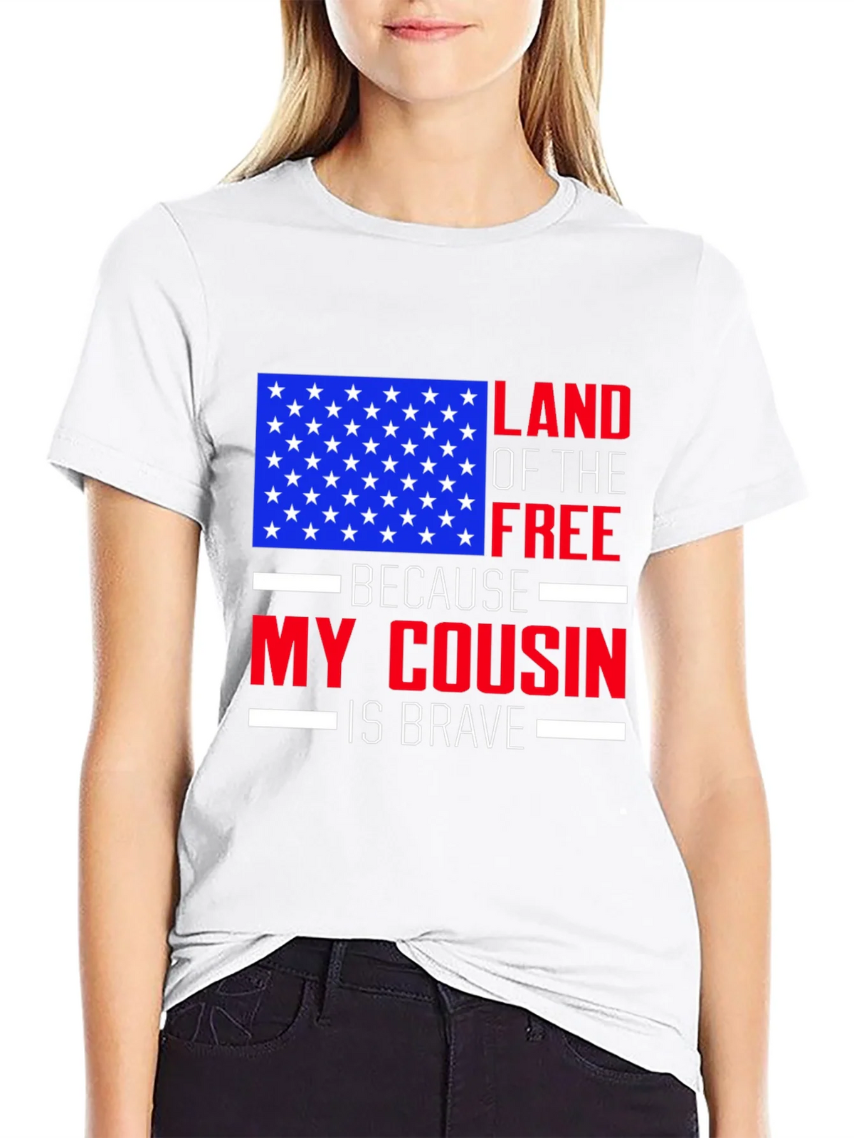 Land of the Free Cousin T-Shirt - Patriotic Pride product image 11