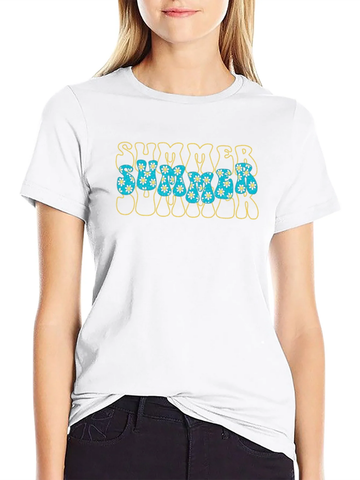 Retro Summer Floral Graphic T-Shirt product image 11