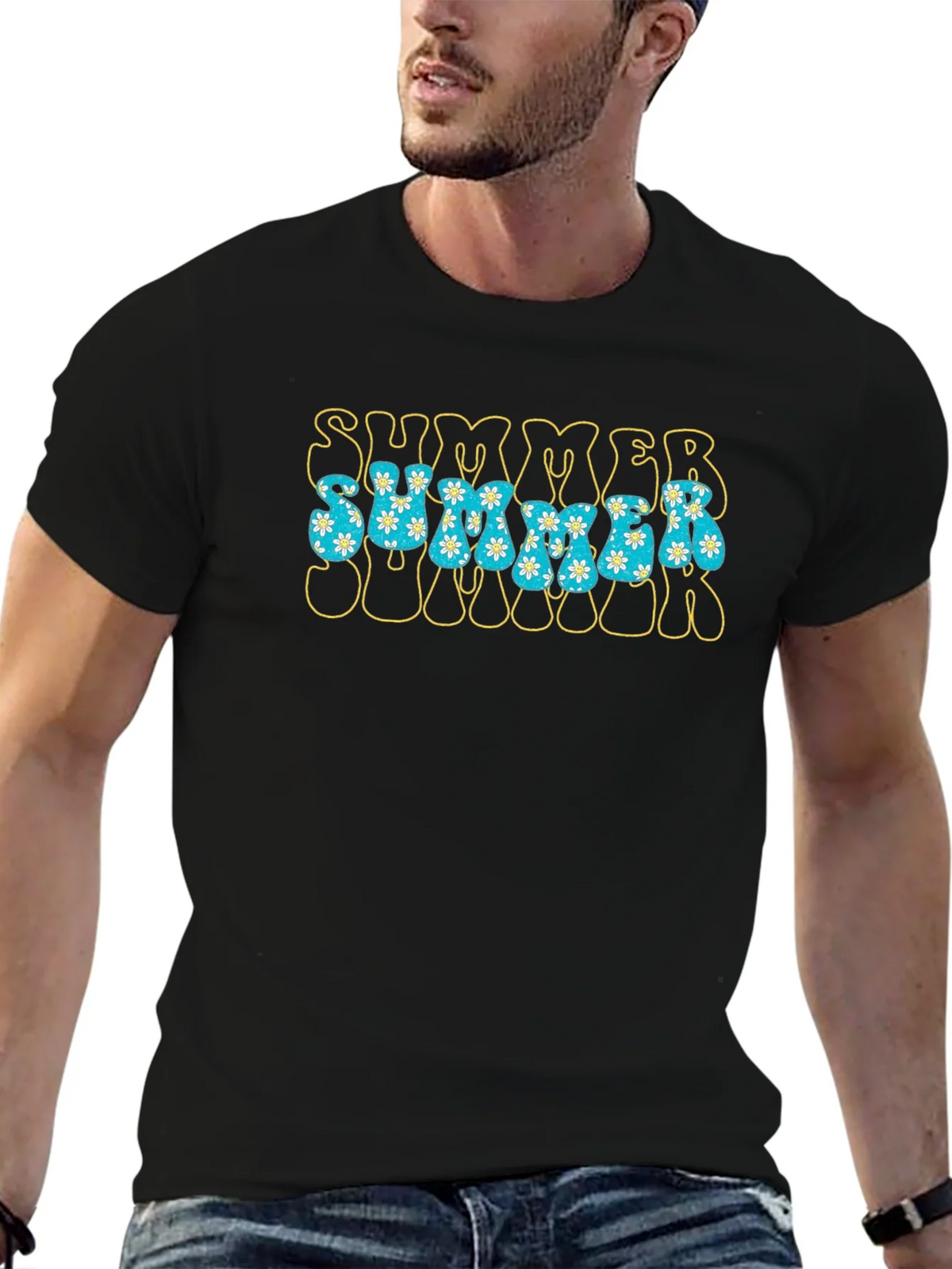 Retro Summer Floral Graphic T-Shirt product image 9