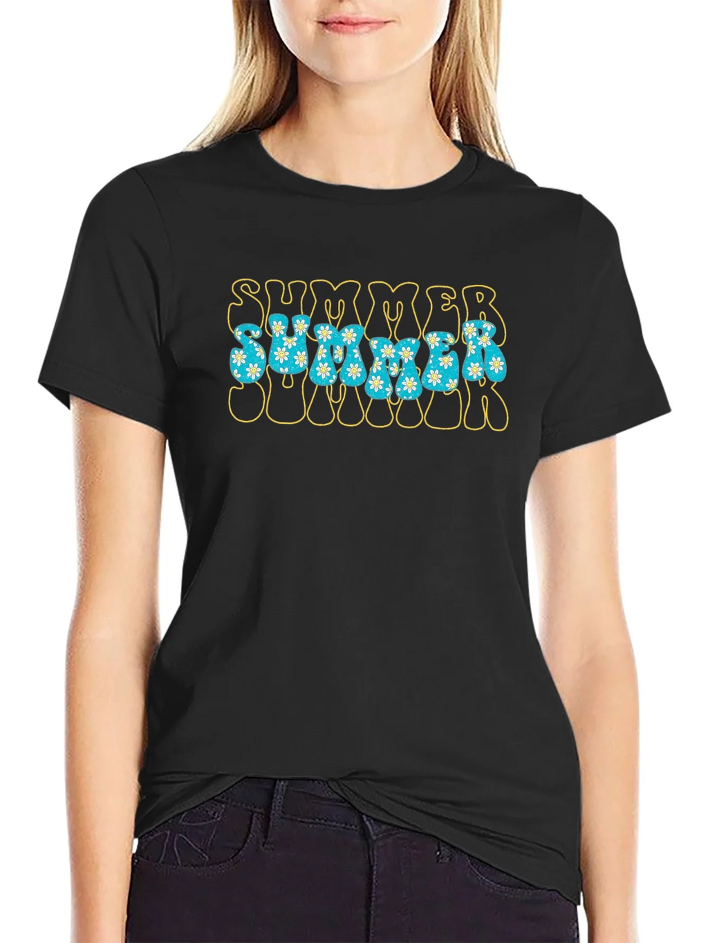 Retro Summer Floral Graphic T-Shirt product image 5