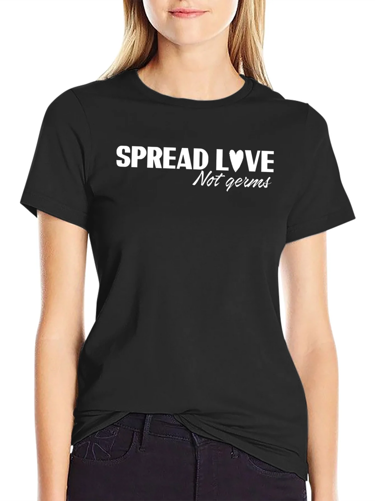 Spread Love Not Germs T-Shirt - Stay Safe & Positive product image 5