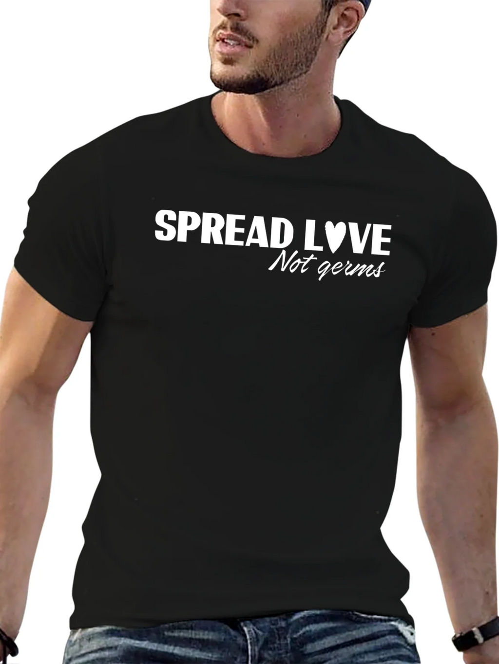 Spread Love Not Germs T-Shirt - Stay Safe & Positive product image 9